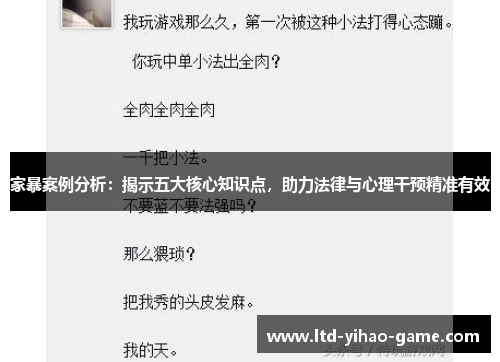 家暴案例分析：揭示五大核心知识点，助力法律与心理干预精准有效